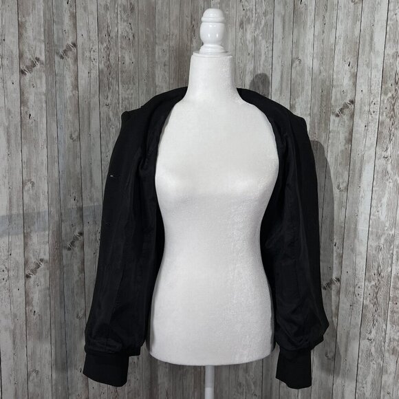 Women's Rafaella Long Sleeve Blazer | Collared | Button | Size 6 | Black | Lined - Picture 13 of 16